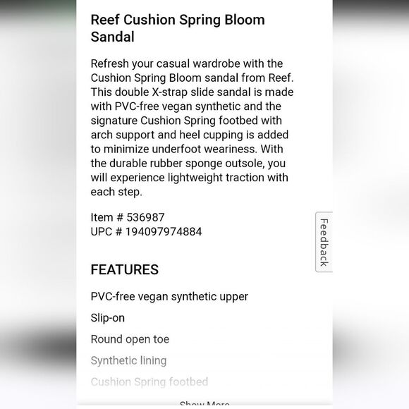 Reef Cushion Spring Bloom Double Strap Sandal - Picture 5 of 8